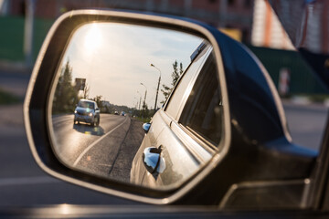 Naklejka premium car window mirror