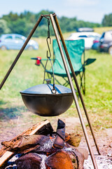 kettle on a tripod