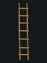 vector illustration of a ladder on black background