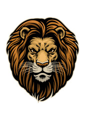 head handdrawn of angry lion