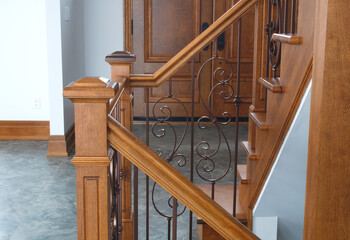 hardwood staircase classic style interior steps stairway entrance design 
