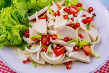 Spicy Vietnamese sausage salad