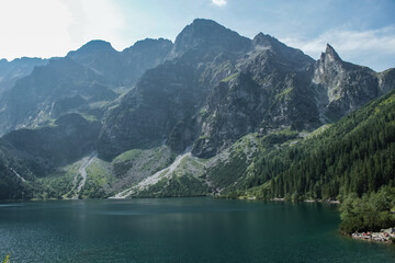 Naklejka na ściany i meble Morskie Oko in Poland / Tatra Mountains