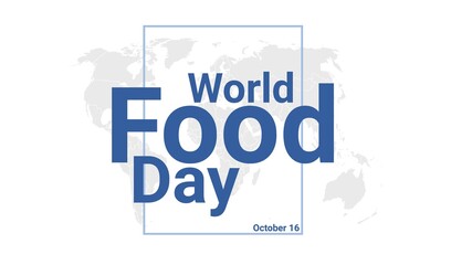 World Food Day international holiday card. October 16 graphic poster