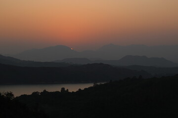Beautiful sunset at Sai Kung, New Territories, Hong Kong