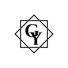 Letter GY luxury logo design vector