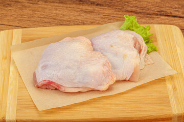 Raw chicken hip for cooking