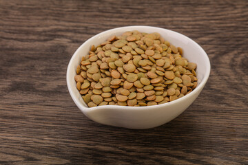 Vegan cuisine - Dry lentil heap