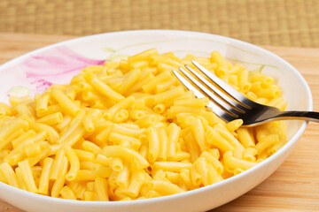 Plate full of delicious Macaroni and chesee