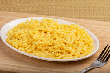 Plate full of delicious Macaroni and chesee