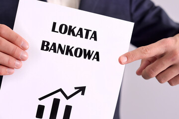 Lokata bankowa.	