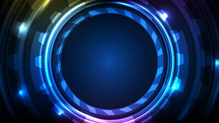 Abstract futuristic background of Circle interface sci fi frame hud ui collection