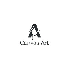 Letter A with hand for Logo  canvas art design inspiration and modern logo design