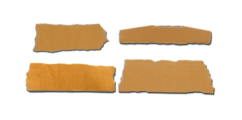 Collection of Recycled paper,crumpled paper,unfolded piece paper on white background