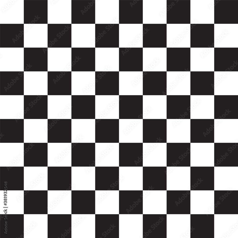 Aufkleber seamless, repeatable checkered, chequered squares pattern and background. chessboard, chess, checker