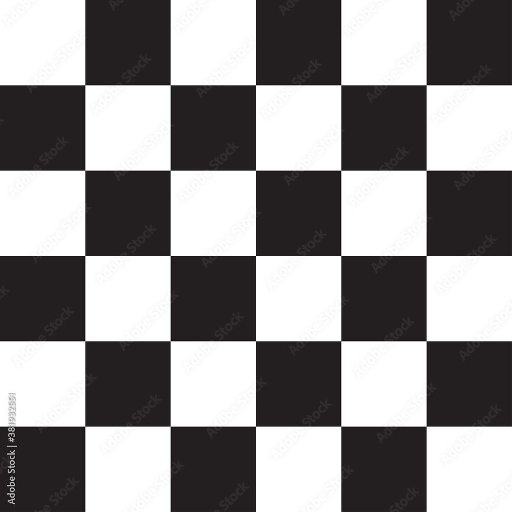 Aufkleber seamless, repeatable checkered, chequered squares pattern and background. chessboard, chess, checker