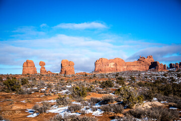 The Petrified dunes in Arches National Park, Utah.