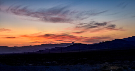 sunset in the mountains