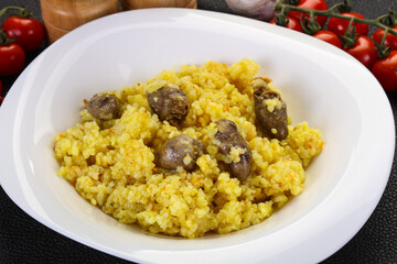 Rice with Chicken hearts