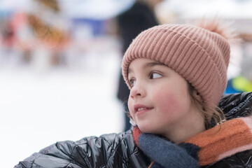 Girl portrait in winter