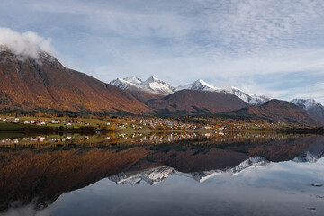 Åndalsnes Norway on Distant Shore Across Water