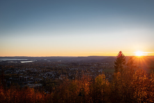 Oslo Townscape with Sunset in Horizon © Nektarstock
