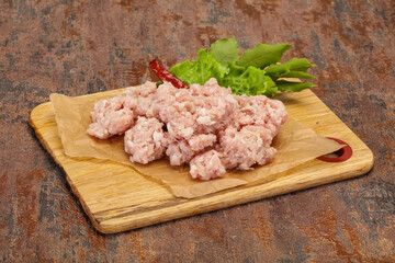 Homemade pork minced meat for cooking