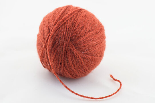 ball of orange thread