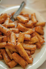 crispy chinese spring roll in big portion