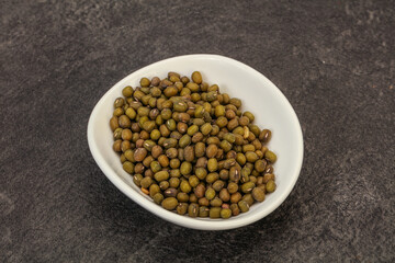 Vegetarian cuisine - dry green lentil