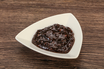 Black Pepper sauce in the bowl