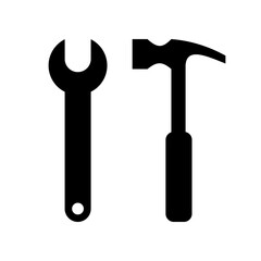 Settings tool icon v10. Internet flat icon symbol for applications.