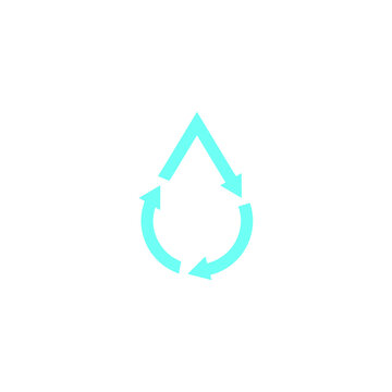 water drop logo recycle vector abstract  icon illustrations