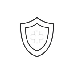 Fototapeta premium Health insurance icon isolated on white background. Vector illustration