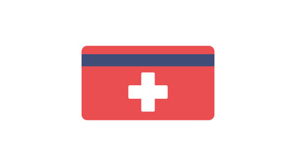 Obraz premium Health insurance card icon isolated on white background. Vector illustration 