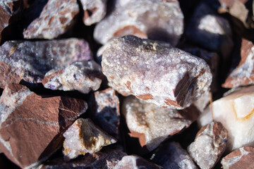 stones and minerals close up