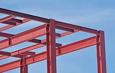Steel Frames of A Building Under Construction