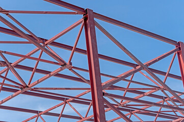 Steel Frames of A Building Under Construction