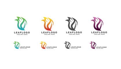 Fototapeta na wymiar Natural Leaf logo design 