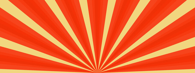 Abstract background with orange rays starburst sunlight fractal sunbeam on yellow wallpaper backdrop pattern seamless vector illustration graphic design 