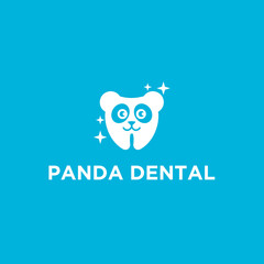 abstract dentist logo. panda icon