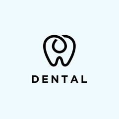 abstract dental logo. dentist icon