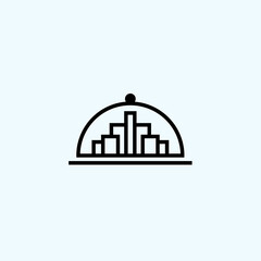 Naklejka premium abstract city logo. building icon