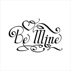 Be Mine Hand Drawn Pen Ink Style M_2009001