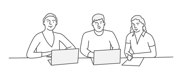 Students at the webinar.