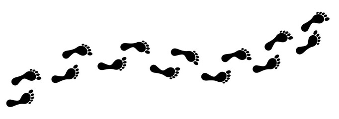 Obraz na płótnie Canvas Different human footprints icon. Vector