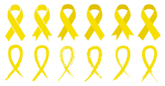 Yellow Awareness Ribbon, Bone Cancer