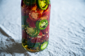 pickled pereroni from our own garden homemade