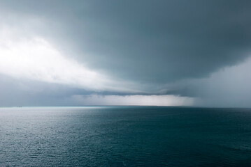 Rainy Dark Sky Outside Belize City