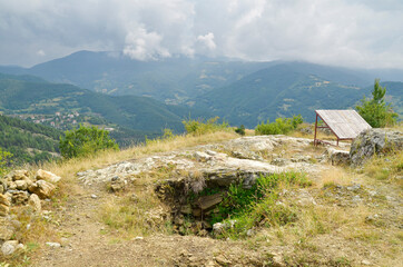 The place where the remains of Momchilova Krepost Castle are located, Bulgaria